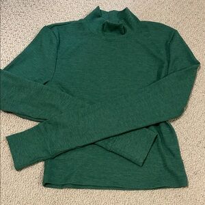 American Eagle Outfitters Forest Green Ribbed Top